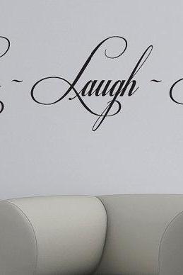 Live Laugh Love wall decals art mural quote lettering living room stickers - Wall Decal Quotes