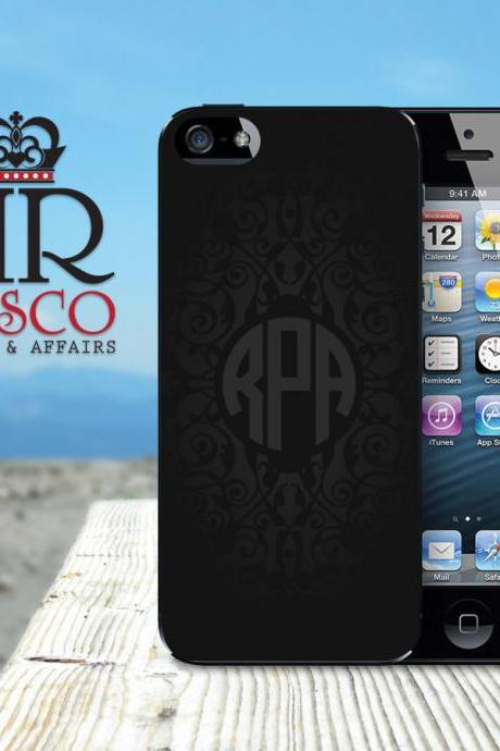 iPhone 5 Case, Personalized iPhone Case, Monogram iPhone Case, Black iPhone Case (88)