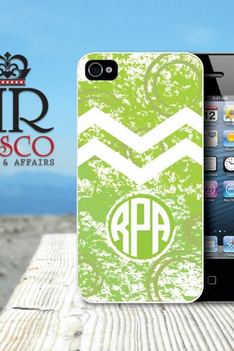 iPhone 4 Case, iPhone 4s Case, Personalized iPhone Case, Monogram iPhone Case, Chevron iPhone Case, Green iPhone Case (85)
