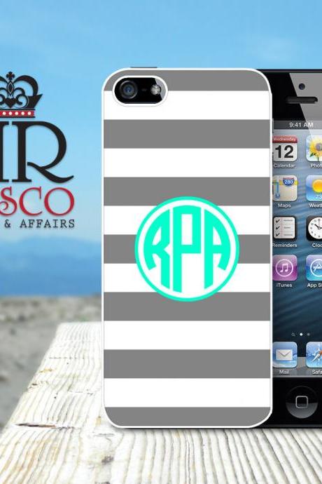 iPhone 5 Case, Personalized iPhone Case, Monogram iPhone Case, Stripe iPhone Case, Ornate iPhone Case, Green iPhone Case (84)