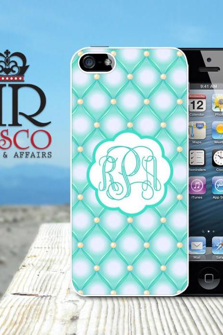 iPhone 5 Case, Personalized iPhone Case, Monogram iPhone Case, Tufted iPhone Case, Ornate iPhone Case, Green iPhone Case (83)
