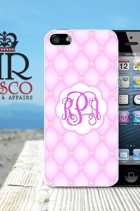 iPhone 5 Case, Personalized iPhone Case, Monogram iPhone Case, Tufted iPhone Case, Ornate iPhone Case, Pink iPhone Case (82)