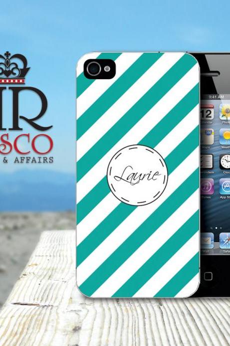 iPhone 4 Case, iPhone 4s Case, iPhone Case, Personalized iPhone Case, iPhone Stripe Case