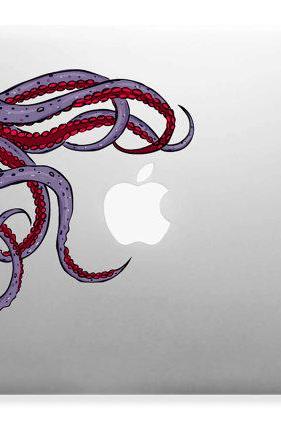 Cute Friendly Octopus, Squid, Sea Design for Apple, Mac, Laptops Vinyl Sticker Decal Full Color