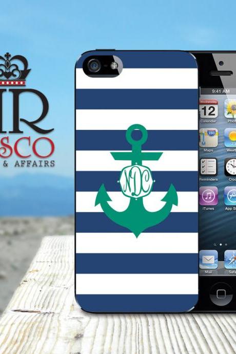 Personalized iPhone Case, iPhone Case, iPhone 5 Case, Nautical iPhone Case, Anchor iPhone Case (50)