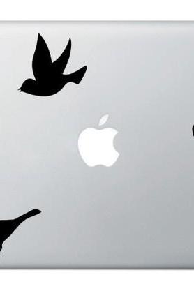 Buy 2 get 1 Free - THREE LITTLE BIRD - vinyl sticker, decal for macbook, macbook pro, laptops