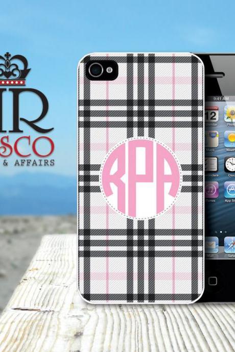 iPhone 4 Case, iPhone 4s Case, Monogram iPhone Case, Plaid iPhone Case (67)