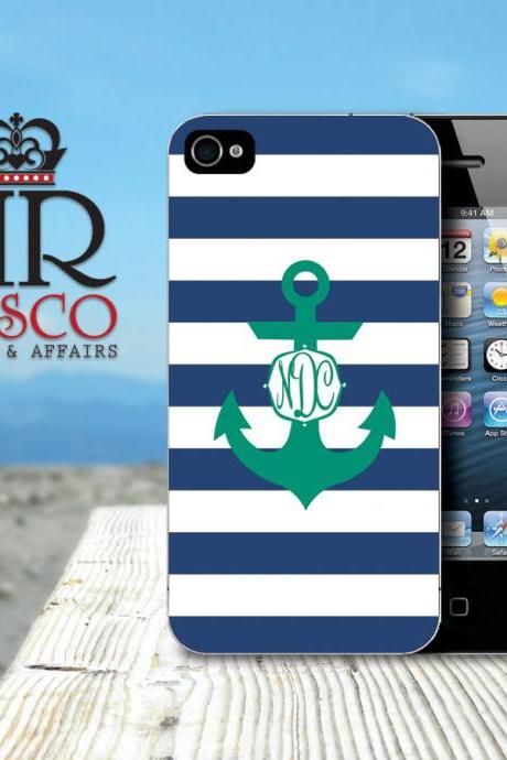 Personalized iPhone Case, iPhone Case, iPhone 4 Case, iPhone 4s Case, Nautical iPhone Case, Anchor iPhone Case (50)