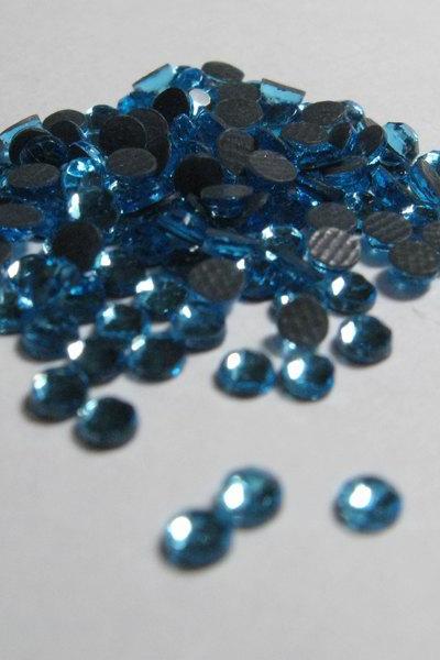 SS10 Aquamarine Hotfix Rhinestones Crystal 144 Pieces