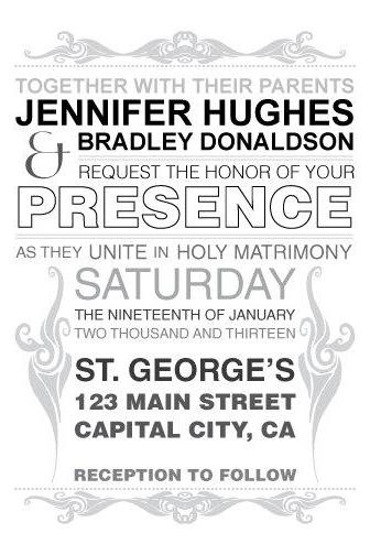 The Announcement Modern Wedding Invitation