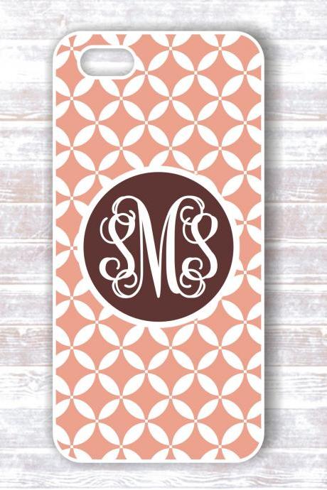 Monogrammed damask Iphone 4/4S case - Personalized Hard Cases for iphones