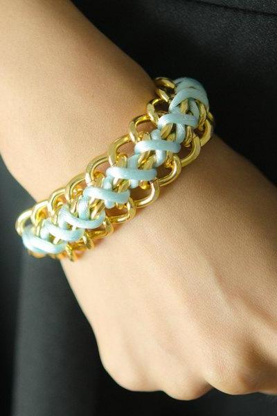 bridesmaids gift Criss-Cross Woven Chain Bracelet , gold chain bracelet , twist cross chain bracelet , knot chain bracelet
