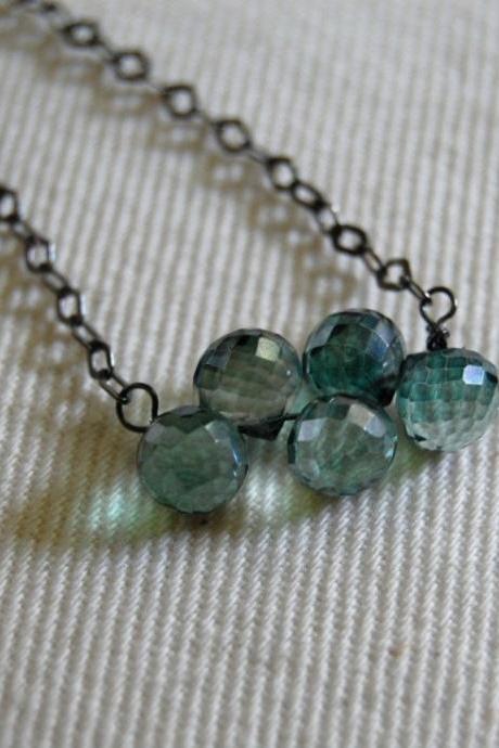 AAA grade Forest green Mystic quartz necklace
