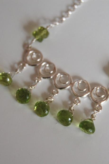Peridot and Sterling silver Necklace