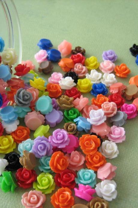 Mini Roses in a Glass Jar - 150 Pieces - Crafting and Jewelry Supplies by ZARDENIA - Great Crafting Gift