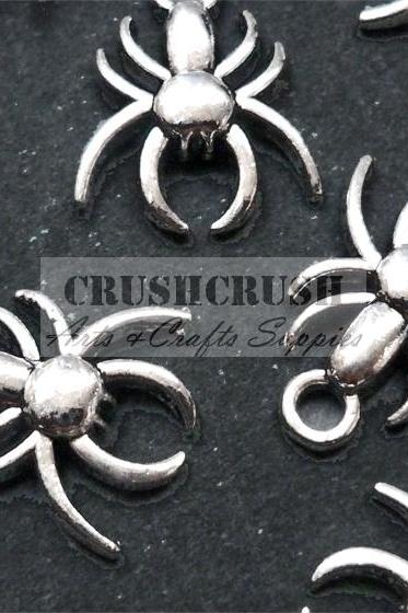 25pcs Antique Silver insect Spider Gothic Animals CHARMS Pendant Poison PND-427