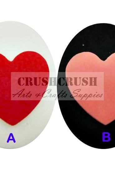 3pcs One Love Heart Valentine Cameo Cabochon Flat Back Lover F1129(B)