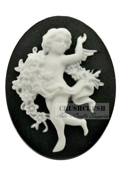 3pcs Angel Victorian Roman Greek Era Cameo Cabochon Flat Back F1131