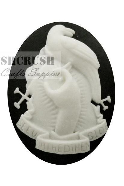 3pcs Swallow Bird See U on the Other Side Cabochon FlatBack Korn F1132