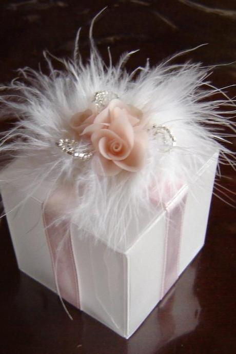 Wedding Favor Box. Pink Favour Box. Set of 12. Made-to-Order