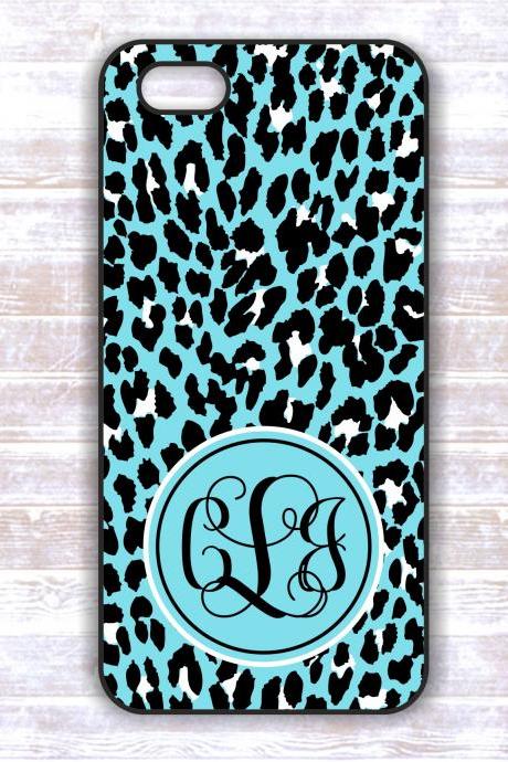 Monogrammed Leopard Print 4/4S case - Personalized Hard Cases for iphones