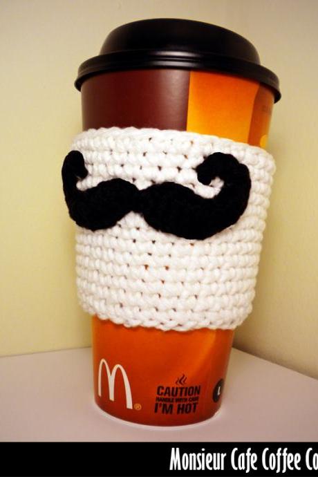 Monsieur Cafe Coffee Cozy Crochet Pattern
