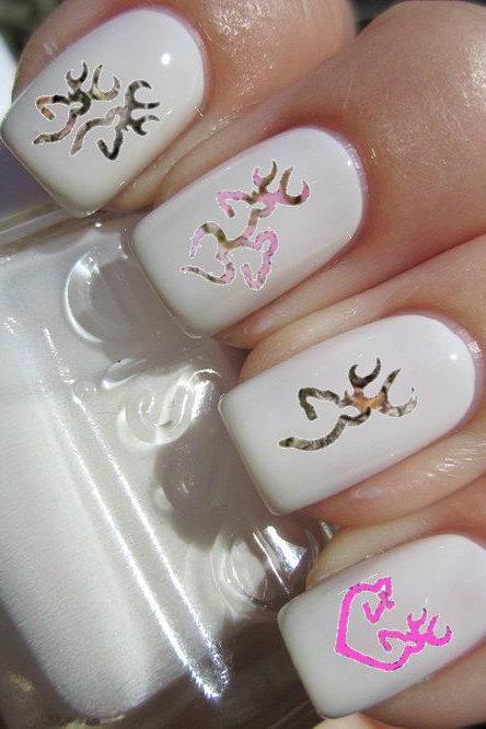 Browning Deer Nail Decals 50 Per Purchace