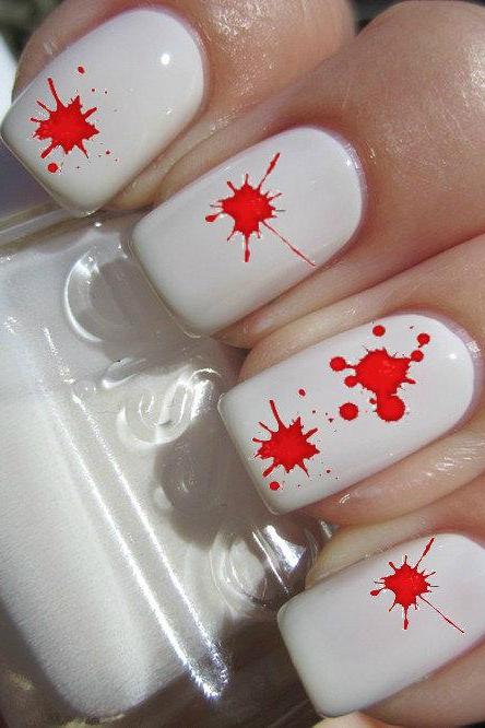 Blood Splatter Nail Decals