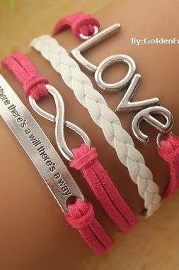 The Love Bracelet,the Infinity Bracelet,the "where There's A Will, There's A Way" Bracelet,a