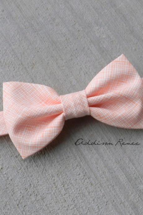 Peach Bow Tie - Boys Single Bow Peach Bowtie