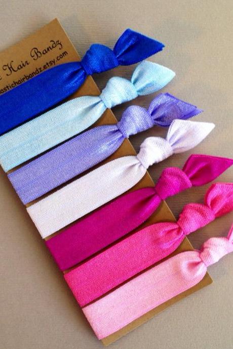 The Linea Hair Ties-ponytail Holder Collection - 7 Elastic Hair Ties By Elastic Hair Bandz On Etsy