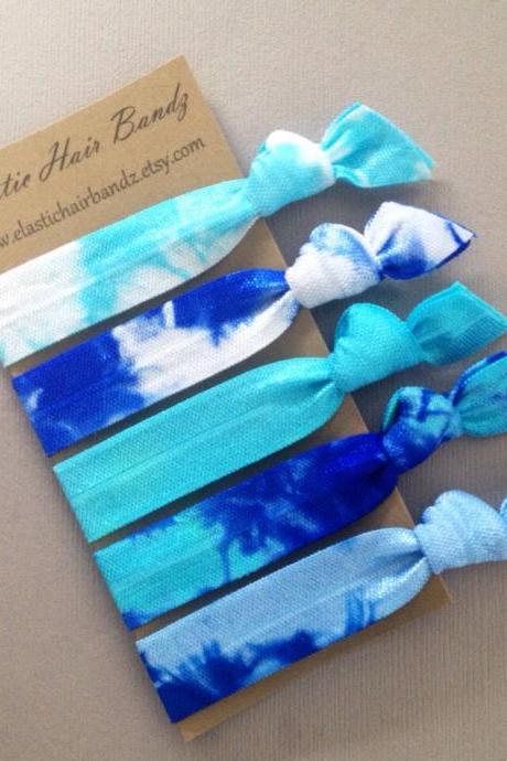 The Emery Hair Ties - Ponytail Holder Collection - 5 Elastic Hair Ties by Elastic Hair Bandz on Etsy