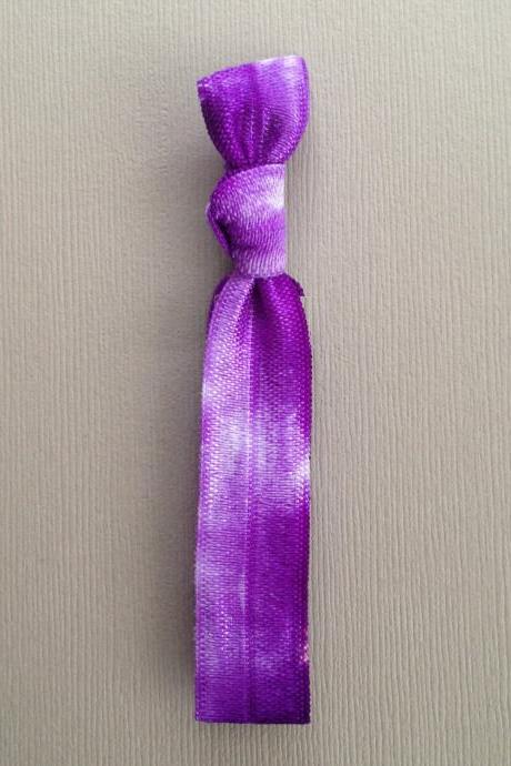 1 Violet Tie Dye Hair Tie by Elastic Hair Bandz on Etsy