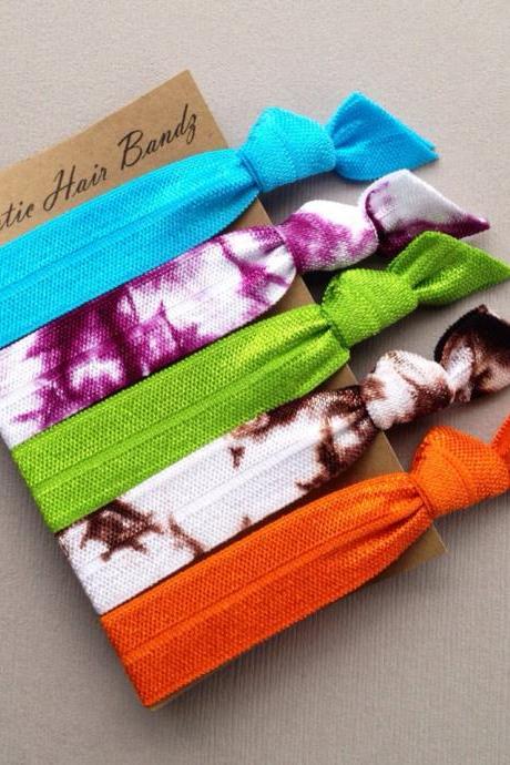 The Sage Hair Tie-Ponytail Holder Collection - 5 Elastic Hair Ties by Elastic Hair Bandz on Etsy
