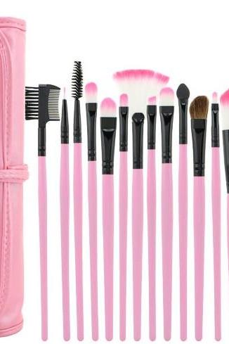 Hot Selling!!High Quality 15 PCS Professioal Makeup Brush Set With Leather Case