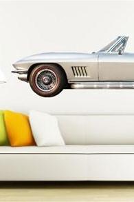 Classic Sports Car Wall Decal 1967 Corvette Sting Ray