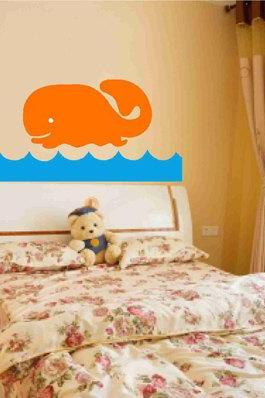 Cute Whale Decal Wall Sticker