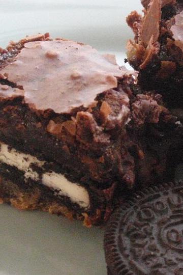 Slutty Brownies - Cookie Oreo Chocolate Fudge Brownie Bars