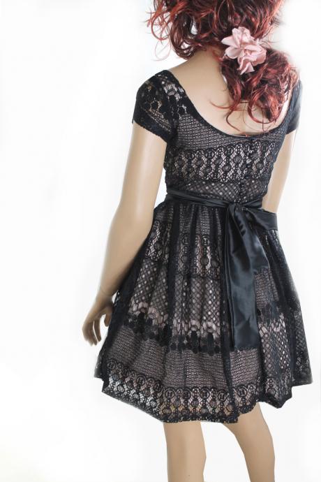 Plus Size Little Black Lace Dress