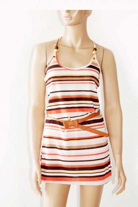 Striped mini summer dress /tunik/
