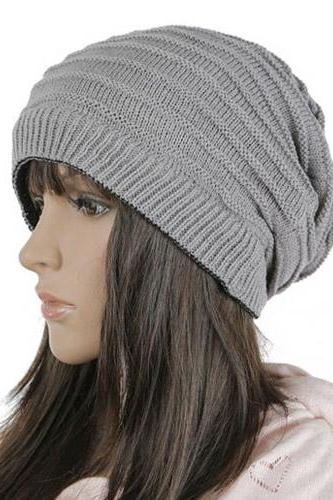 Free shipping Women Knitted Hat Cap - Grey