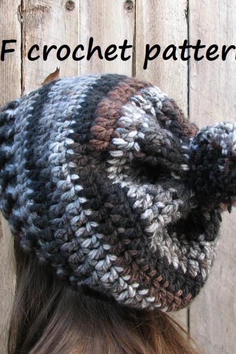 CROCHET PATTERN!!! Crochet Hat - Slouchy Hat, Crochet Pattern PDF,Easy, Great for Beginners, Pattern No. 61