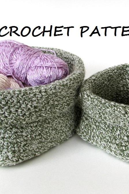Crochet Square Basket - 2 Sizes, Crochet Pattern, Easy, Crochet Pattern Pdf, Great For Beginners, Pattern No. 58