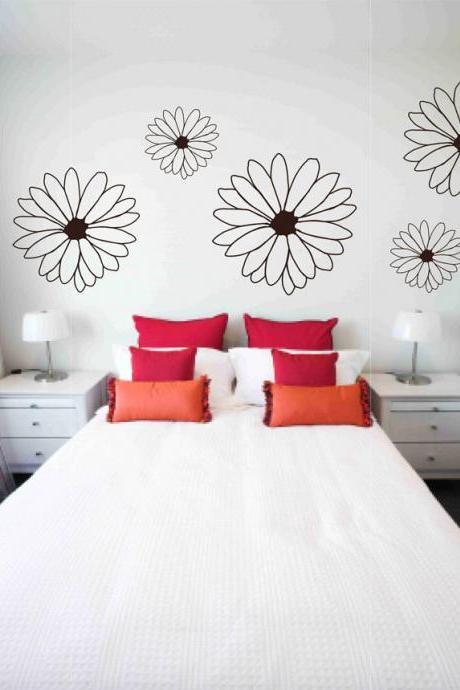 Large Floral Wall Vinyl Decals Sticker