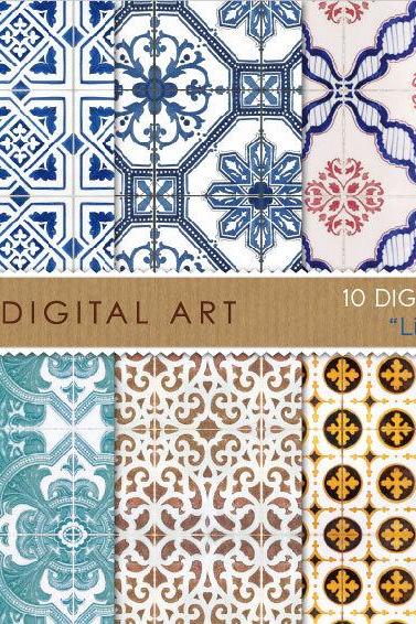 Digital Papers - Lisbon Mosaics