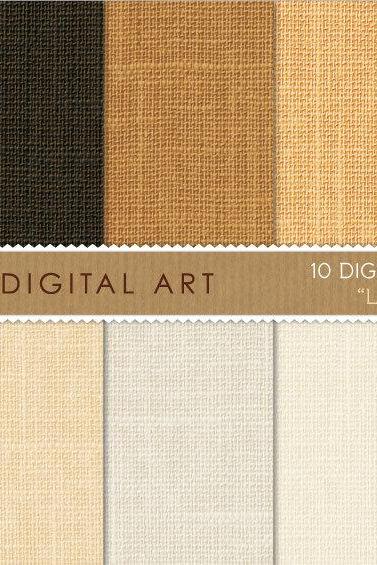 Digital Papers - Linen - Natural
