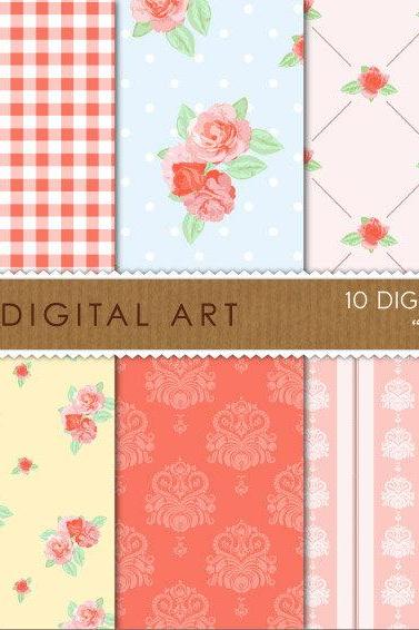 Digital Papers - Shabby Chic