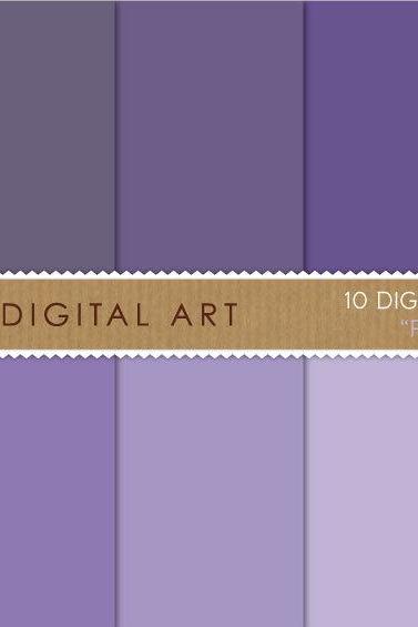 Digital Papers Purple Shades 12x12 inches - INSTANT DOWNLOAD - Buy Any 2 Packs Get 1 Free
