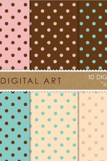 Digital Papers - Ice Cream Dots