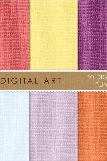 Digital Paper - Linen - Happy Day